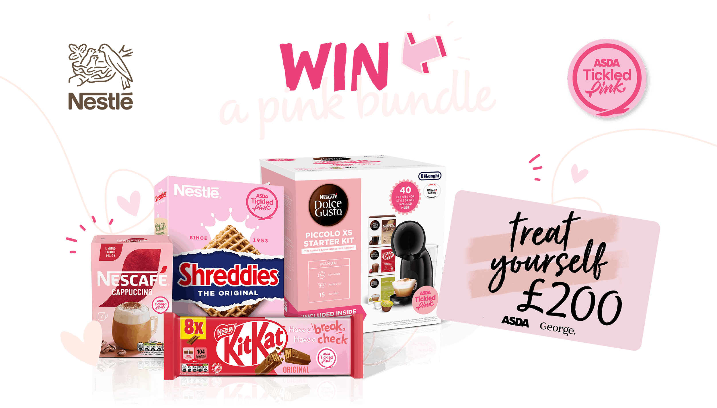 Nestlé | ASDA Tickled Pink | Win a pink bundle worth £200