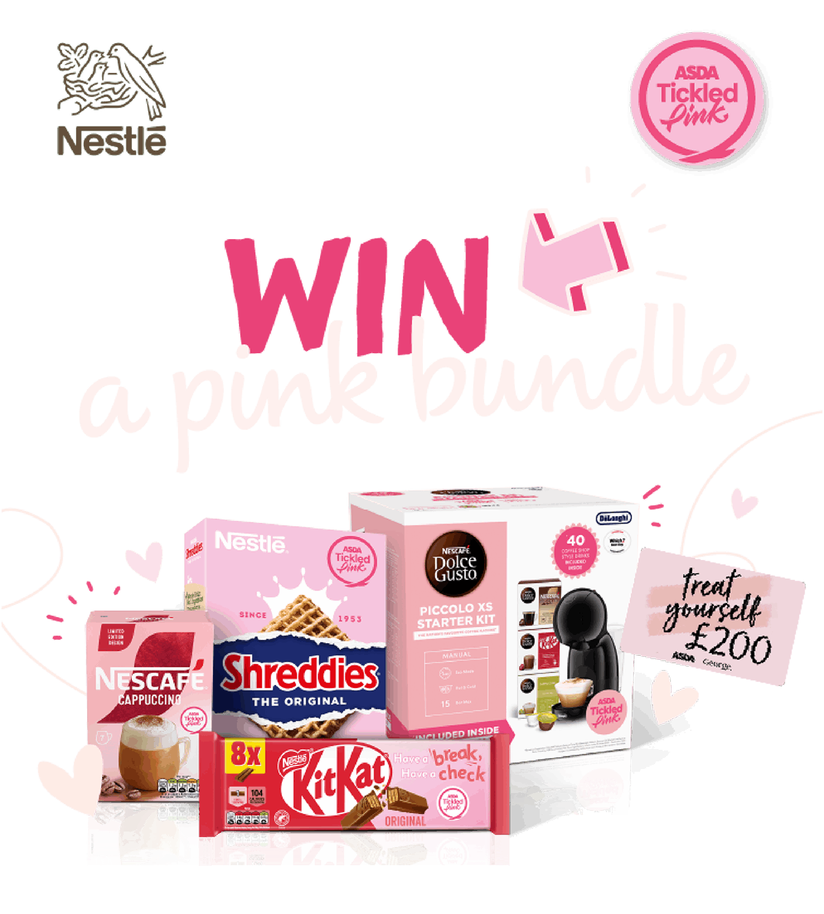 Nestlé | ASDA Tickled Pink | Win a pink bundle worth £200