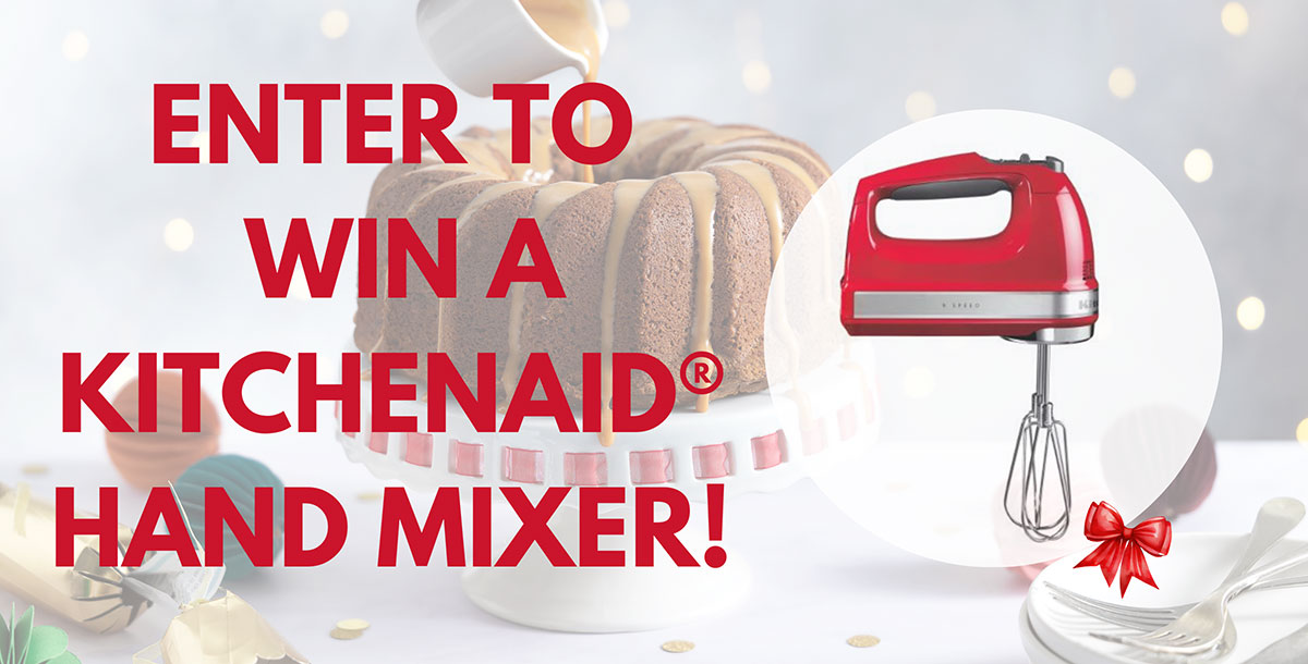 Enter to win a KitchenAid® hand mixer!