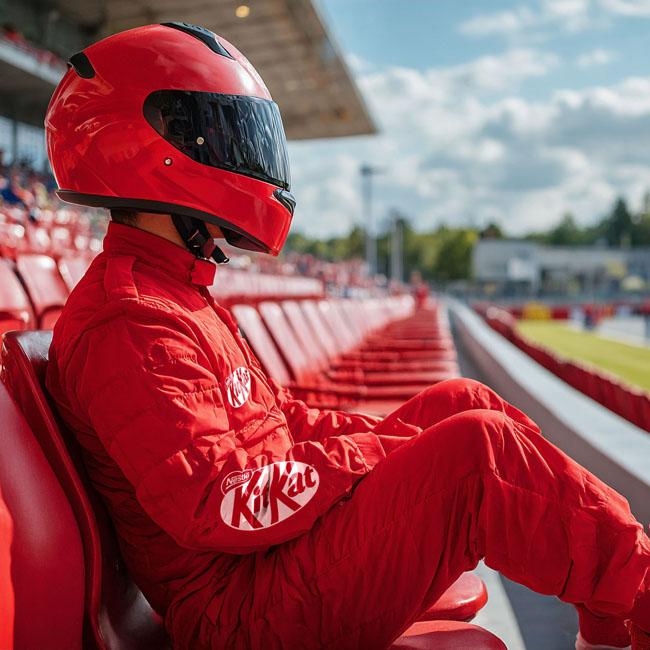 KitKat Crew member in stands
